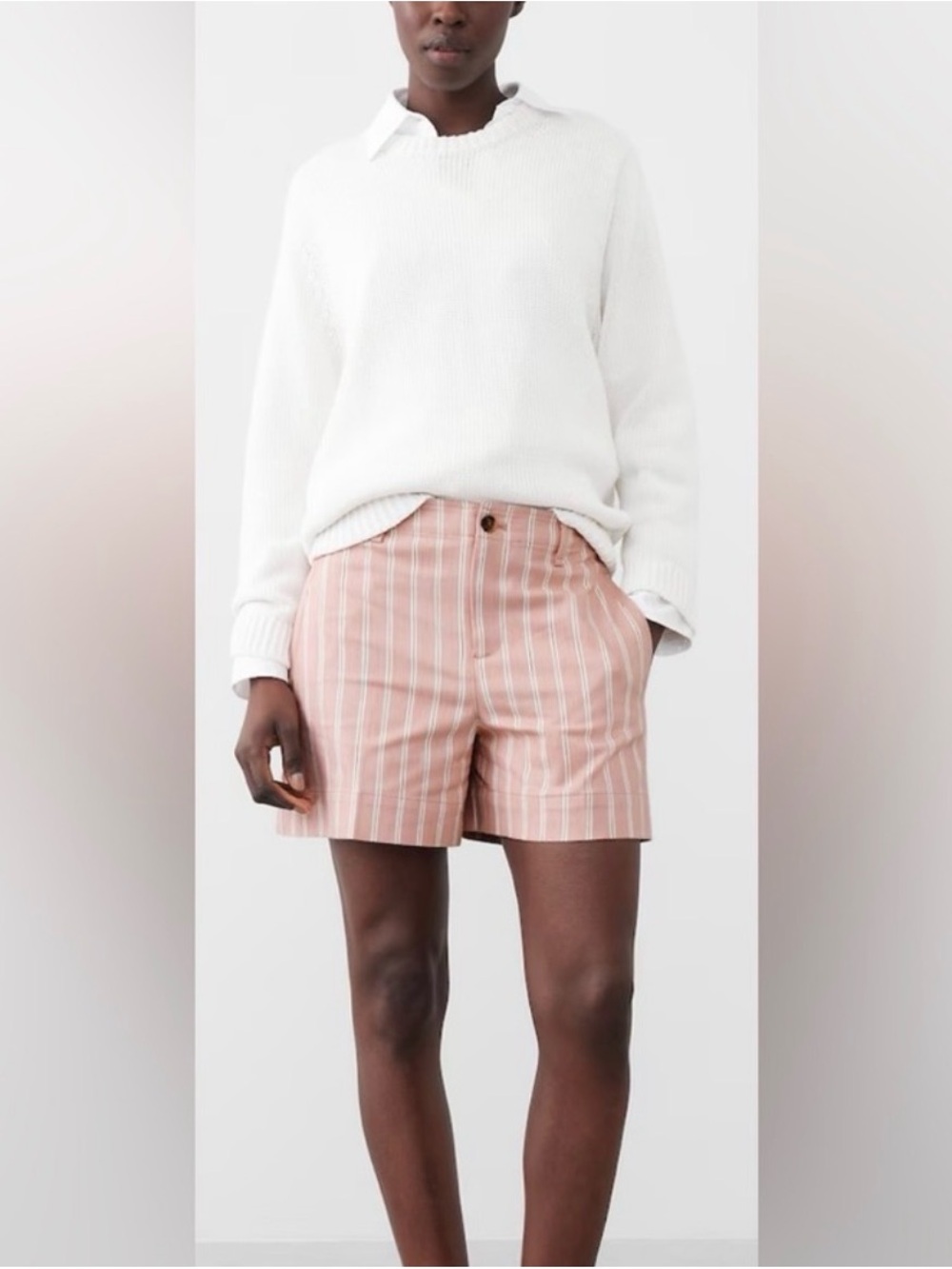 Banana Republic Pink Striped Women’s Cotton Shorts